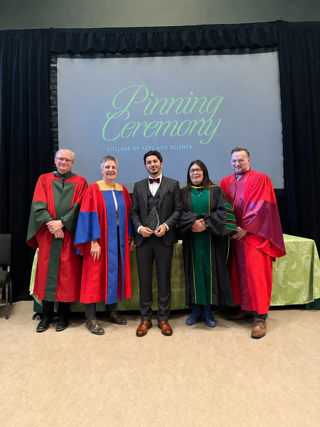 Usama Kelani at the academic pinning ceremony