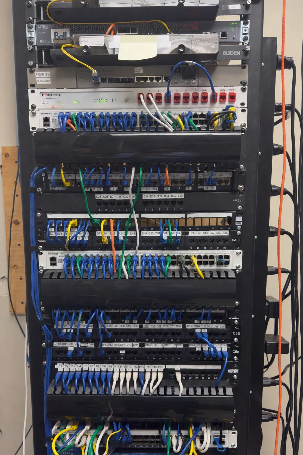 Network switch and firewall install