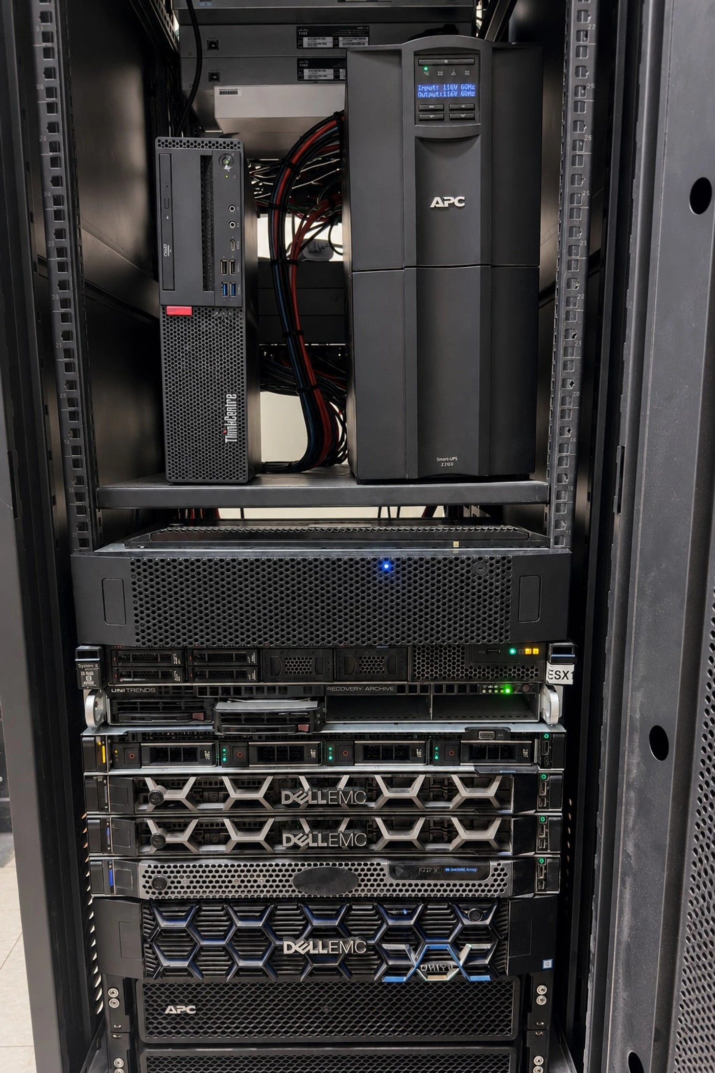 Server rack maintained at Techspan