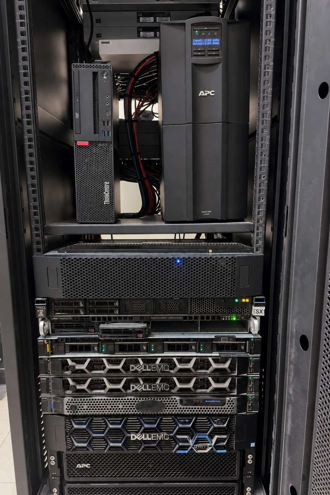 Server rack maintained at Techspan