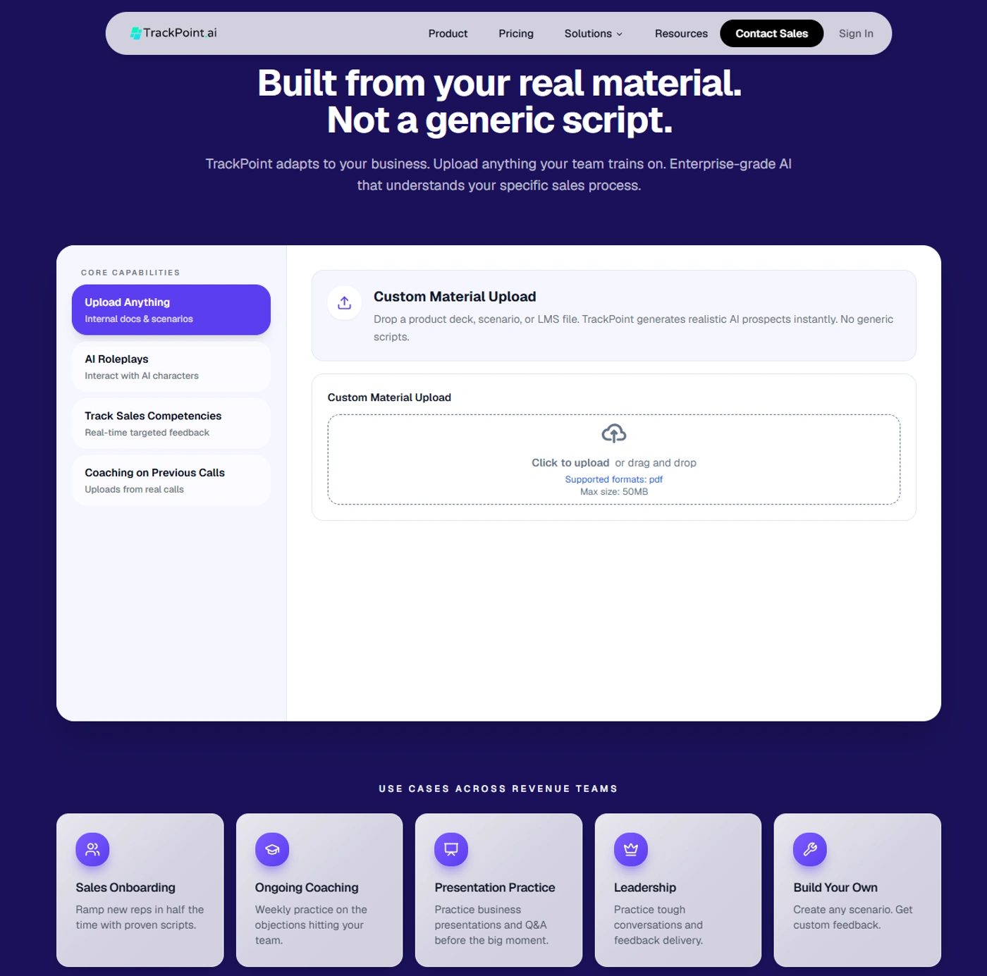 TrackPoint.ai virtual AI interviewer