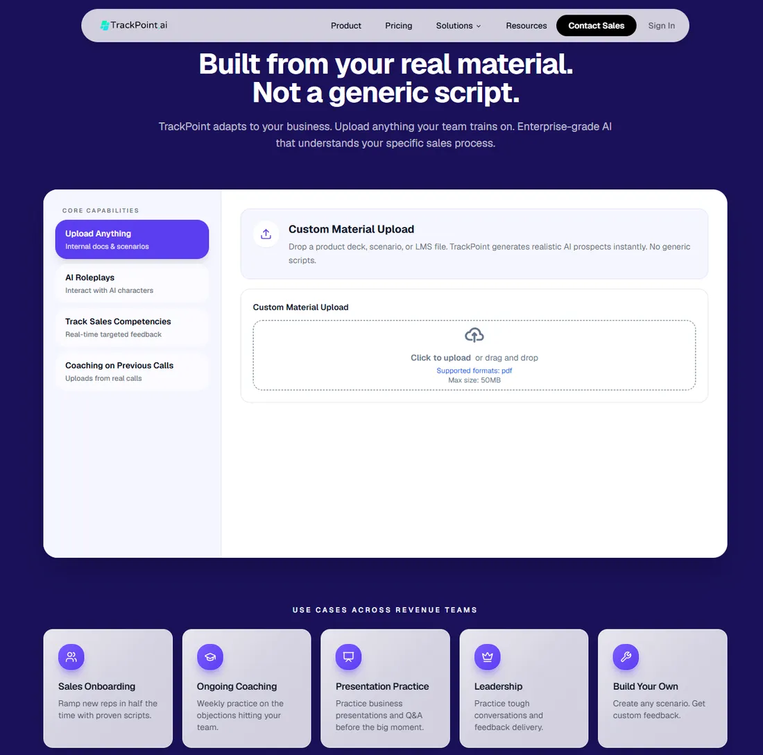 TrackPoint.ai virtual AI interviewer